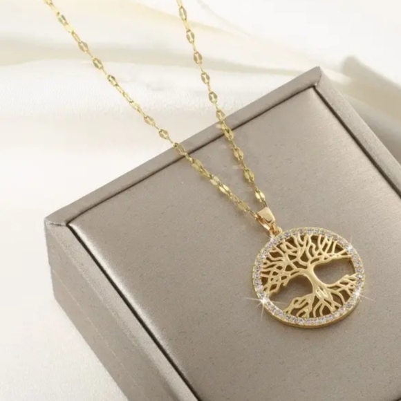 Copper micro inlaid zircon. Rhinestones Tree of life. NWT. Fast Ship. Boutique - Picture 3 of 4